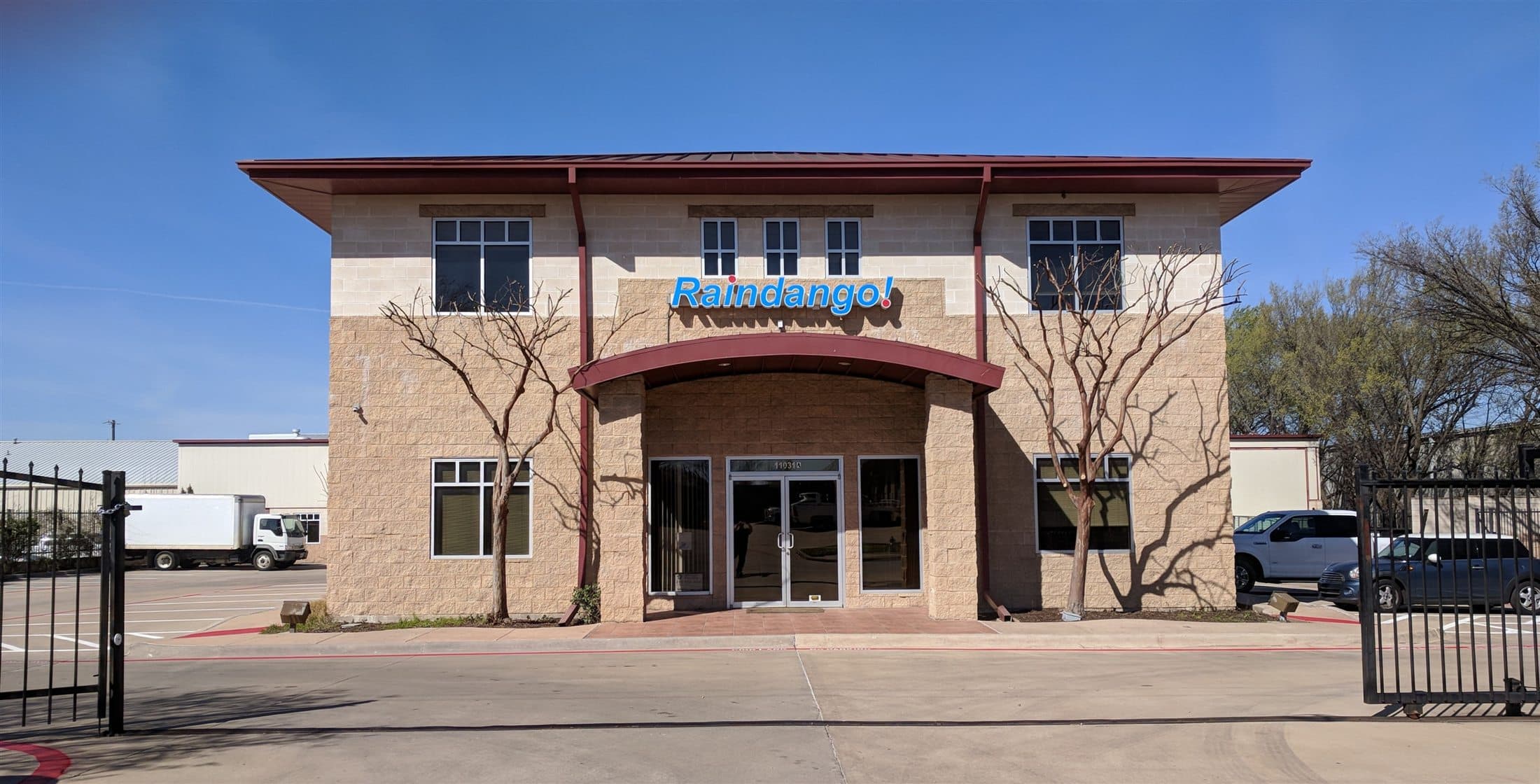 The former Raindango Remodeling building in North Dallas